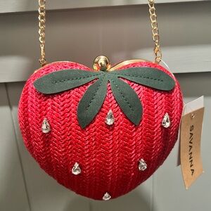 TikTok Viral Savannah Red and Green Strawberry Mini Bag
